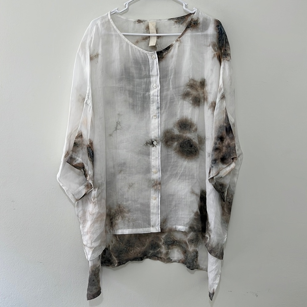 Gilda Midani Custom Dyed, Oversized Blouse/Layering Piece